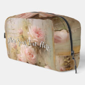 Personalize Romantic Roses Cosmetic Toiletry Bag ドップキット (右コーナー)