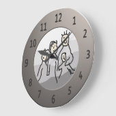 Personalize Round Silver額写真 ラージ壁時計 (傾斜)