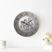 Personalize Round Silver額写真 ラージ壁時計 (ホーム)