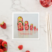 Personalize Russian Matryoshka  stacking dolls スタンダードカクテルナプキン (インサイチュ)