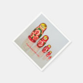Personalize Russian Matryoshka  stacking dolls スタンダードカクテルナプキン (角)