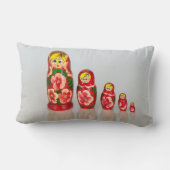 Personalize Russian Matryoshka  stacking dolls ランバークッション (裏面)