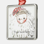Personalize Santa Artセラミックオーナメント メタルオーナメント (左)