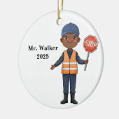 Personalize School Crossing Guard Ceramic Ornament セラミックオーナメント (左)