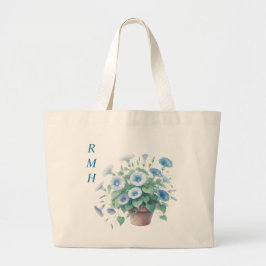 Personalize September Morning Glory Tote Bag ラージトートバッグ