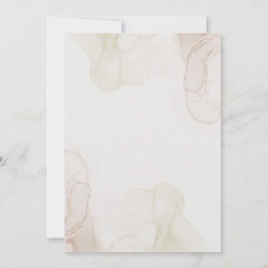 Personalize Simple minimalist weeding Invitation 招待状 (裏面)