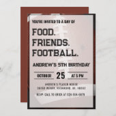 Personalize Sport Football Birthday 招待状 (正面/裏面)
