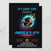 Personalize Sport Football Birthday 招待状 (正面/裏面)