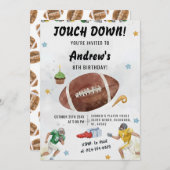 Personalize Sport Football Birthday 招待状 (正面/裏面)