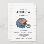 Personalize Sport Football Birthday 招待状 (正面/裏面)