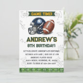 Personalize Sport Football Birthday 招待状 (スタンド正面)