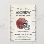 Personalize Sport Football Birthday 招待状 (正面/裏面)