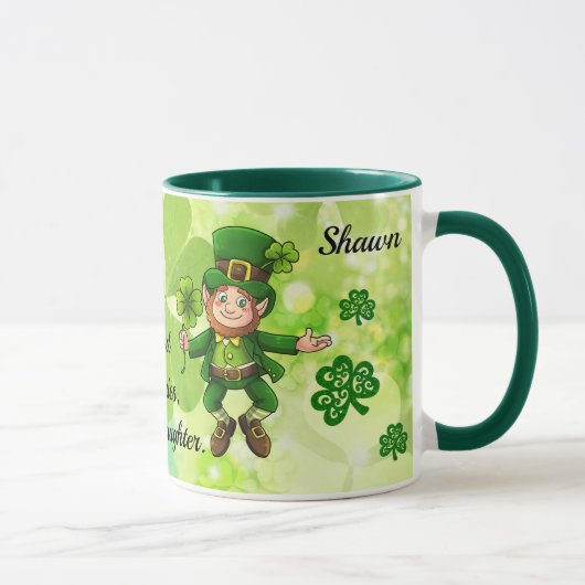 Personalize St. Patrick's Day Leprechaun Coffee マグカップ (右)
