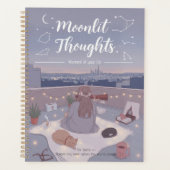 Personalize Stargazing Moonlit Cute Back to School プランナー手帳 (正面)