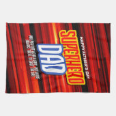 Personalize SuperHeroパパ キッチンタオル (横)
