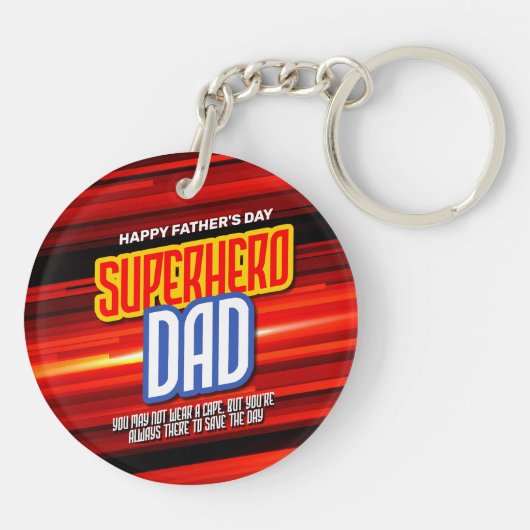 Personalize SuperHeroパパ キーホルダー (裏面)