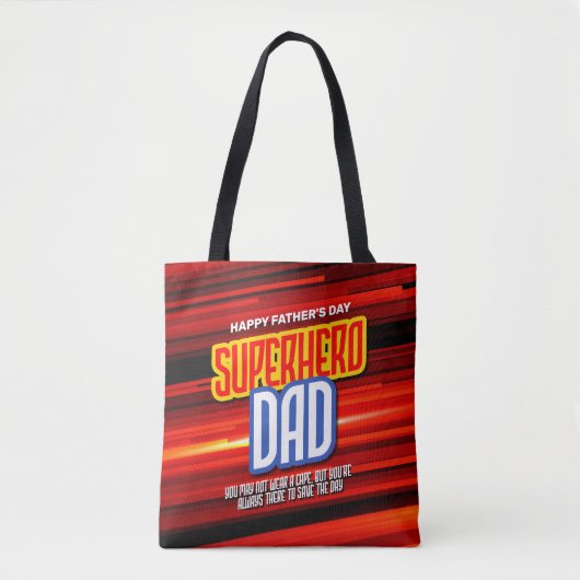 Personalize SuperHeroパパ トートバッグ (正面)