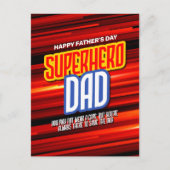 Personalize SuperHeroパパ ポストカード (正面)