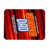 Personalize SuperHeroパパ マグネット (横)