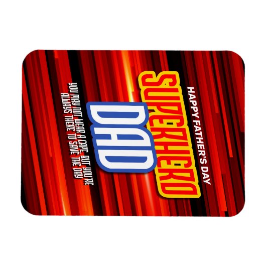 Personalize SuperHeroパパ マグネット (横)