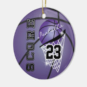 Personalize Superstar Basketball – 紫 セラミックオーナメント (左)