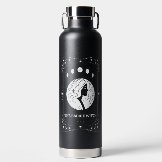 Personalize Tarot Custom Text Zodiac Whimsy Moon ウォーターボトル (正面)