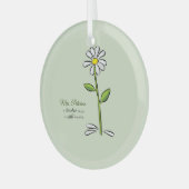 Personalize, Teacher Thank You, Religious Flower ガラスオーナメント (正面左)