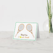 Personalize Tennis Coach Thank サンキューカード (正面)