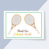 Personalize Tennis Coach Thank サンキューカード