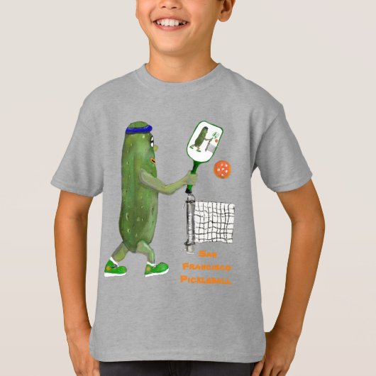 Personalize Text Funny Pickle Player Tシャツ (正面)