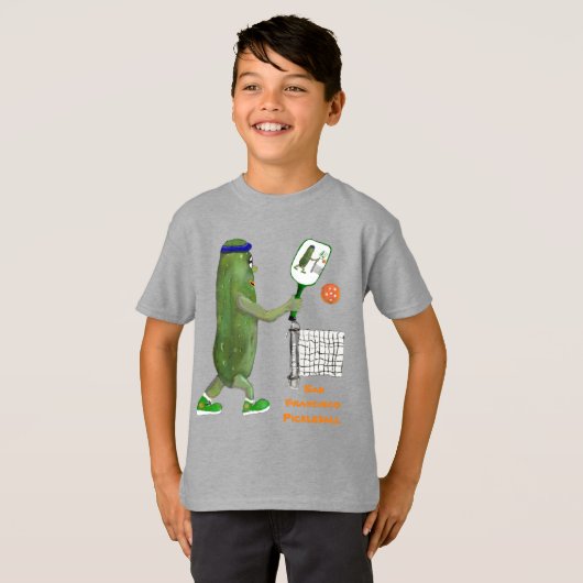 Personalize Text Funny Pickle Player Tシャツ (正面フル)