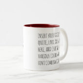Personalize Text Mug with Your Words Customizable  ツートーンマグカップ (正面右)