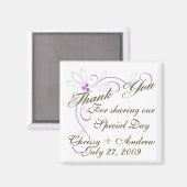 Personalize Thank結婚式の引き出物マグネット マグネット (正面/裏面)
