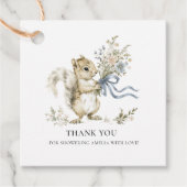 Personalize Thank You Squirrel Baby Shower  フェイバータグ (正面)