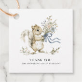 Personalize Thank You Squirrel Baby Shower  フェイバータグ (正面)