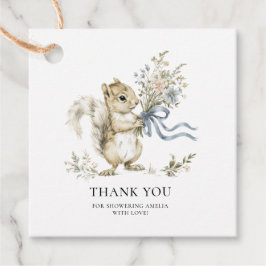 Personalize Thank You Squirrel Baby Shower  フェイバータグ