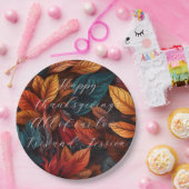 Personalize Thanksgiving ペーパープレート (パーティー)