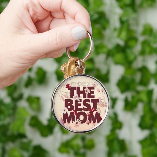 Personalize The Best Mom | Mother's Day キーホルダー (手)