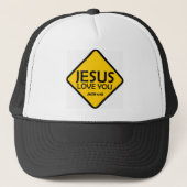 PERSONALIZE THE BIBLE VERSE JESUS LOVES YOU キャップ (正面)