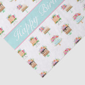 Personalize Waterカラーフローラお誕生日ケーキ 薄葉紙 (詳細)