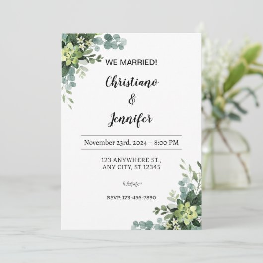 Personalize We married Invitation 招待状 (スタンド正面)