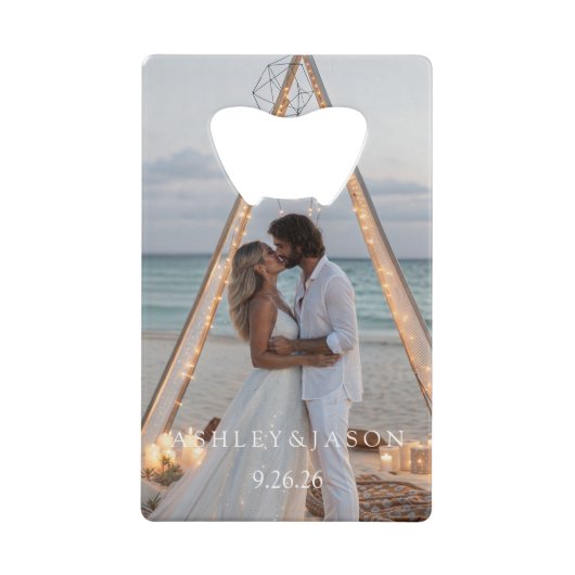 Personalize Wedding クレジットカード栓抜き (正面)