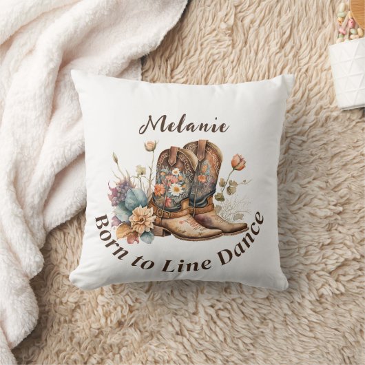 Personalize Western Boho Line Dancing クッション (ブランケット)