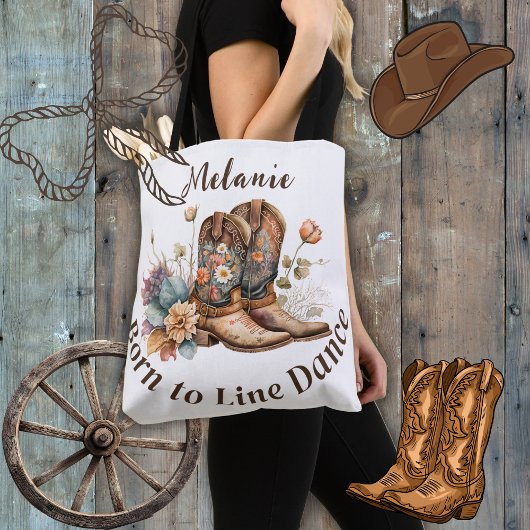 Personalize Western Boho Line Dancing トートバッグ
