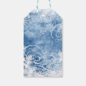 PERSONALIZE WHITE CHRISTMAS BLUE霜の降りたギフトラベル ギフトタグ (裏面)
