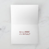 Personalize "WHOOO is...today?" Owl large Birthday カード (内部)