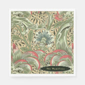Personalize William Morris Corncockle花 スタンダードランチョンナプキン (正面)