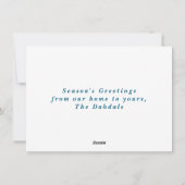 Personalize Winter Evergreen in Black and White シーズンカード (裏面)