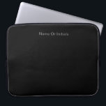 Personalize With Name Black ラップトップスリーブ<br><div class="desc">Style: Neoprene Laptop Sleeve 15 inch Protect your laptop with a custom laptop sleeve. Made with 100% neoprene, these lightweight and water resistant sleeves look great with your photos, text, or designs. Great for travel or just day-to-day use, custom laptop sleeves come in three sizes to fit your device and...</div>