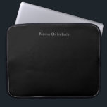 Personalize With Name Black   ラップトップスリーブ<br><div class="desc">Style: Neoprene Laptop Sleeve 15 inch Protect your laptop with a custom laptop sleeve. Made with 100% neoprene, these lightweight and water resistant sleeves look great with your photos, text, or designs. Great for travel or just day-to-day use, custom laptop sleeves come in three sizes to fit your device and...</div>